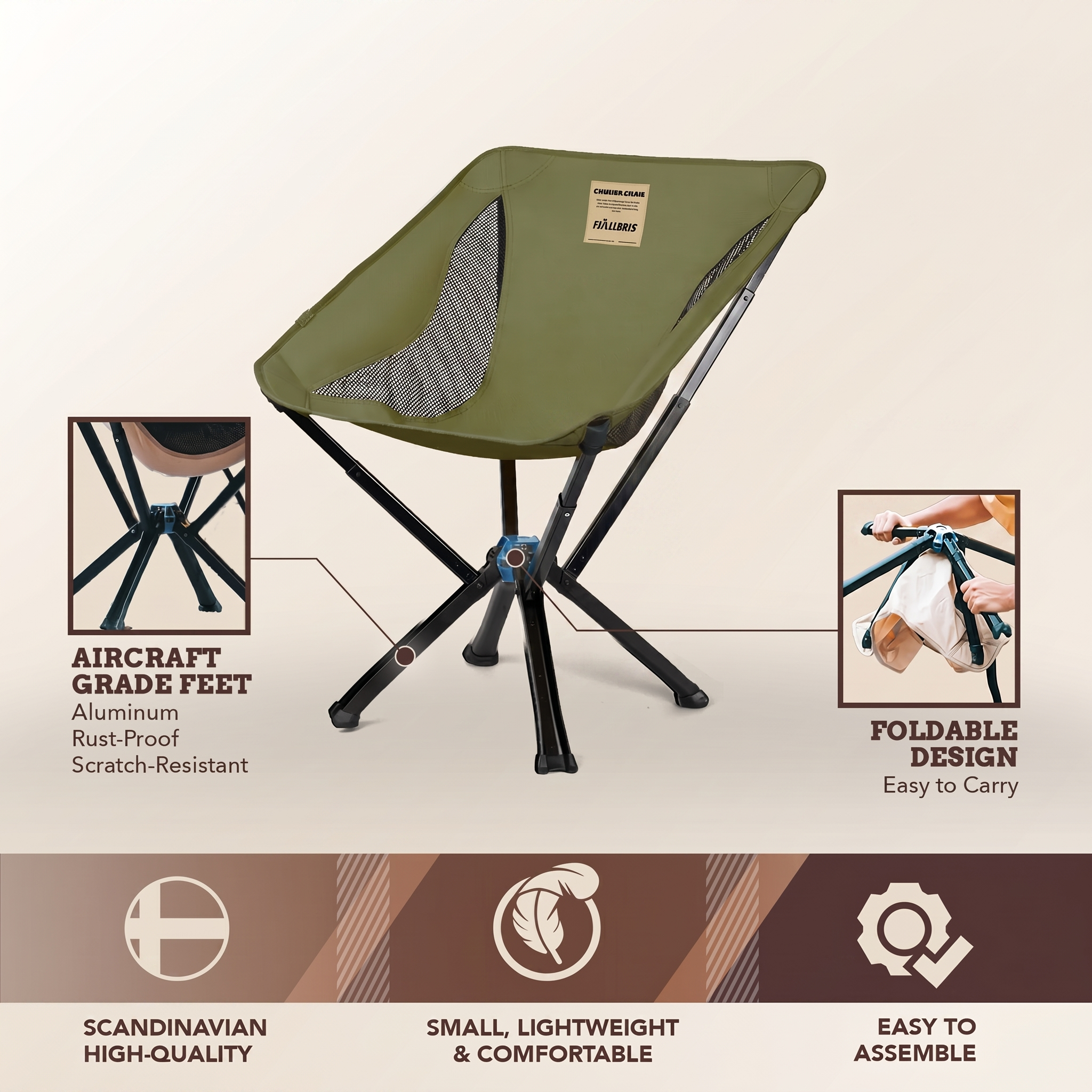 Mini tragbarer Outdoor-Stuhl
